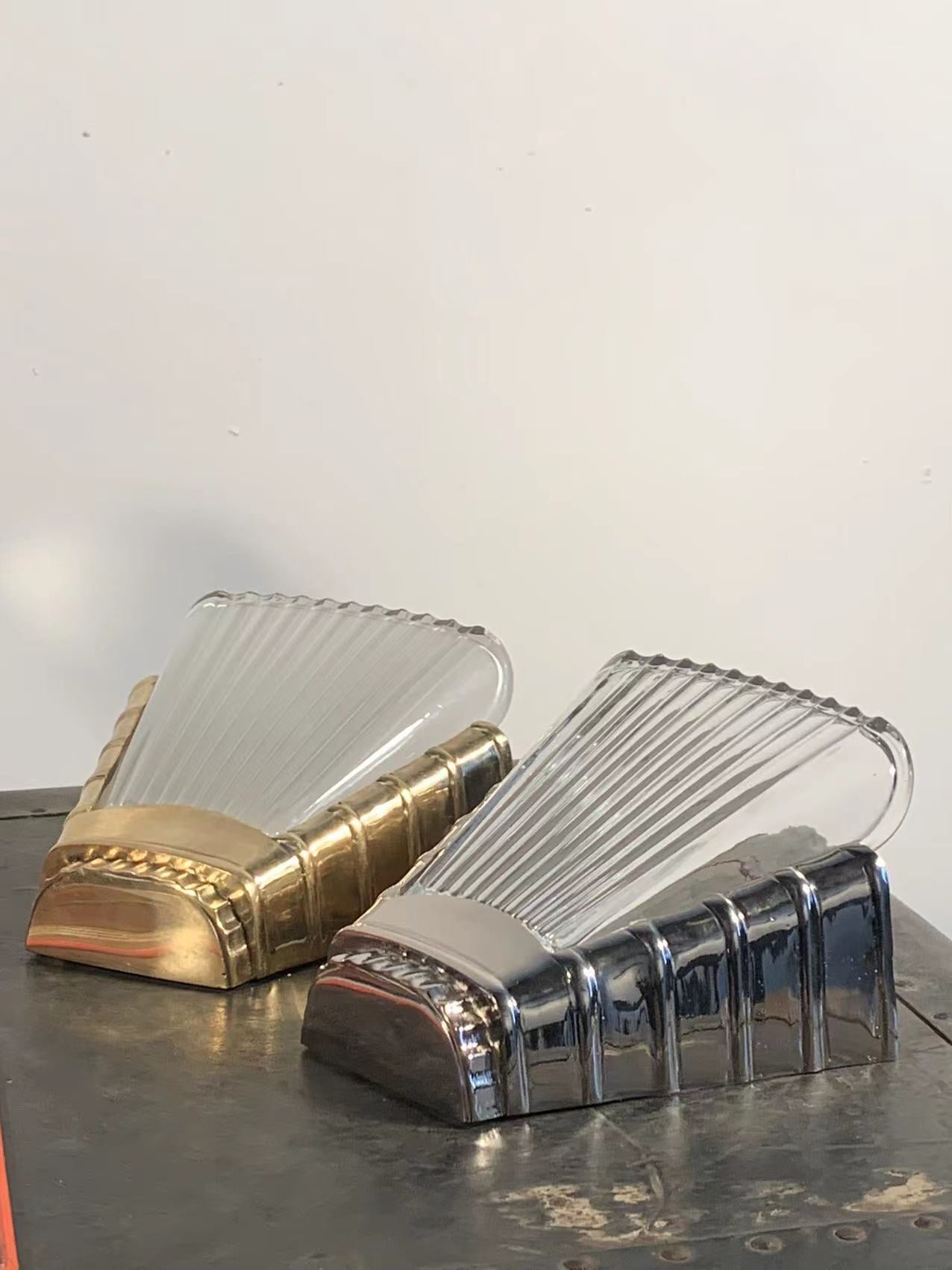 Artico - Vintage Industrial Art-Deco Brass Wall Sconce