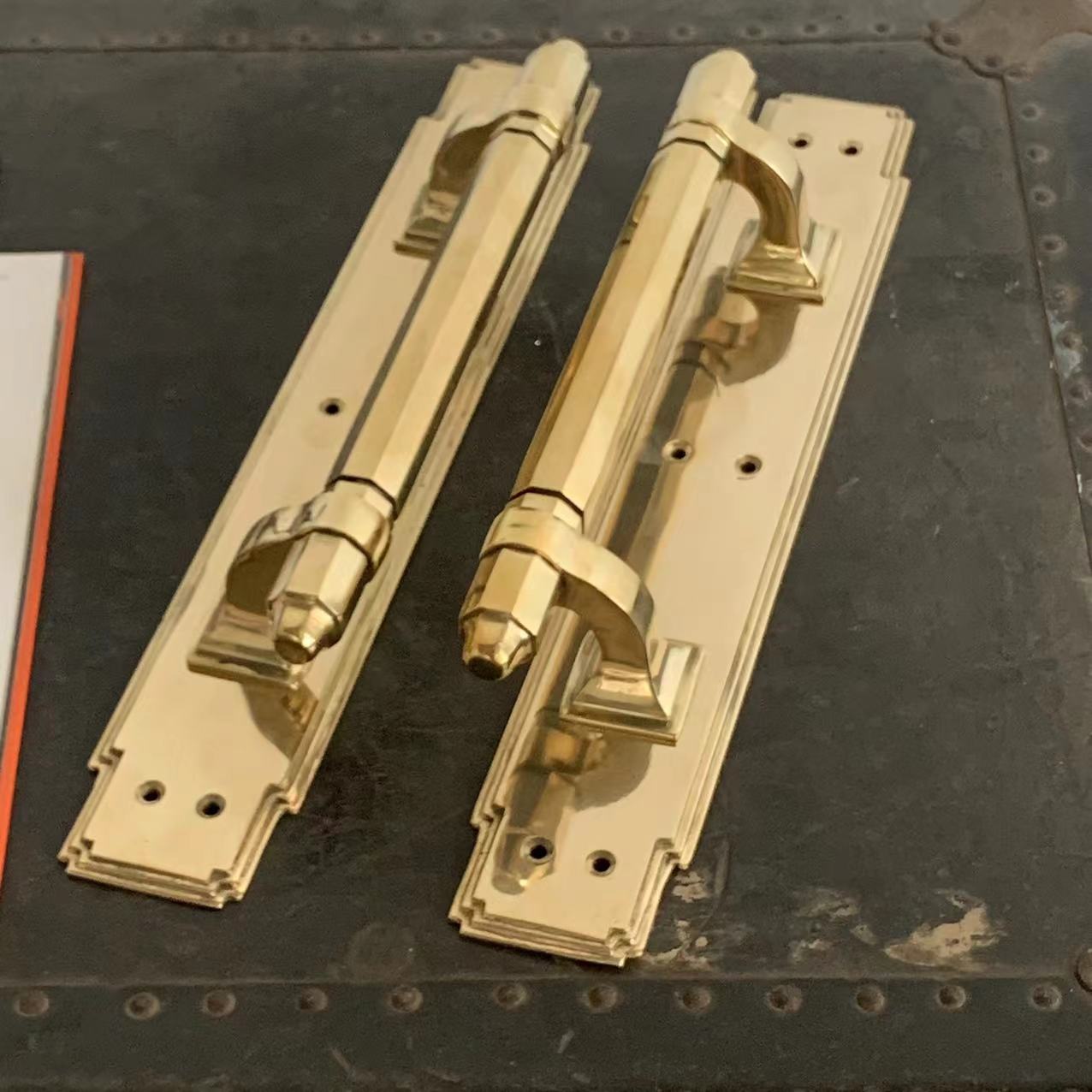 Aegis - Heavy Brass Door Pull Handle Pair