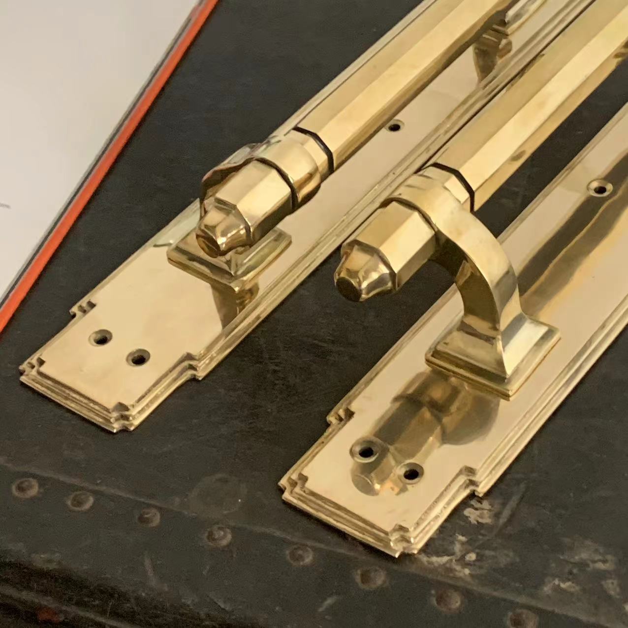 Aegis - Heavy Brass Door Pull Handle Pair