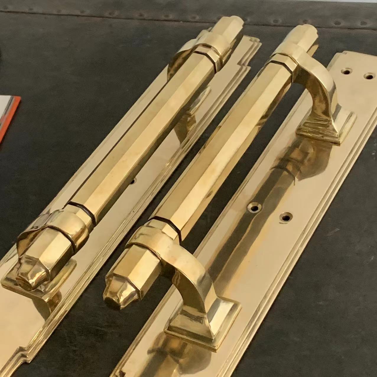 Aegis - Heavy Brass Door Pull Handle Pair