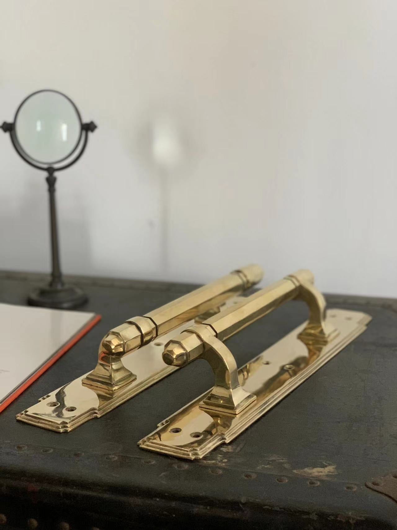 Aegis - Heavy Brass Door Pull Handle Pair