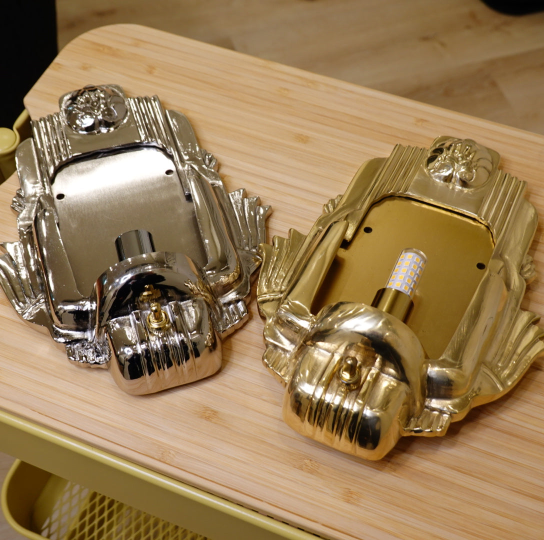 Decora - Art-Deco Brass Wall Sconce with Unique Charm
