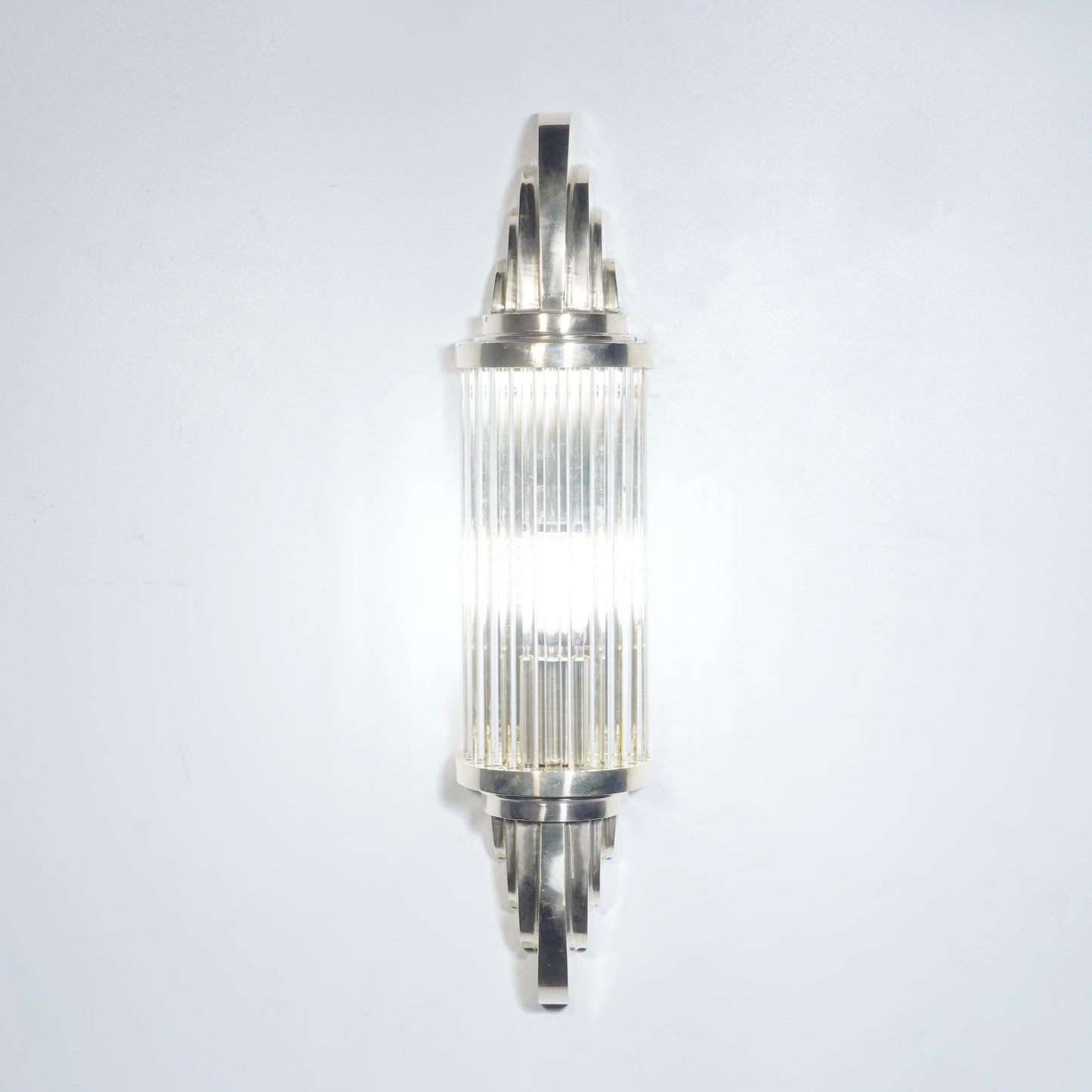 Vertigo - Linear Vintage Industrial Brass and Glass Wall Lamp