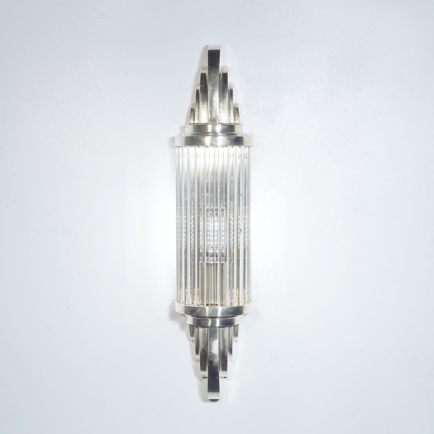 Vertigo - Linear Vintage Industrial Brass and Glass Wall Lamp
