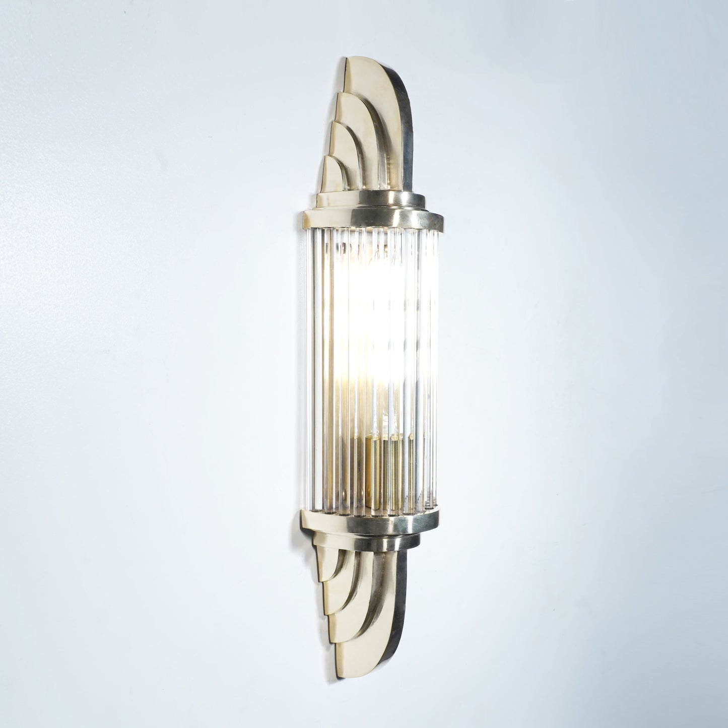 Vertigo - Linear Vintage Industrial Brass and Glass Wall Lamp