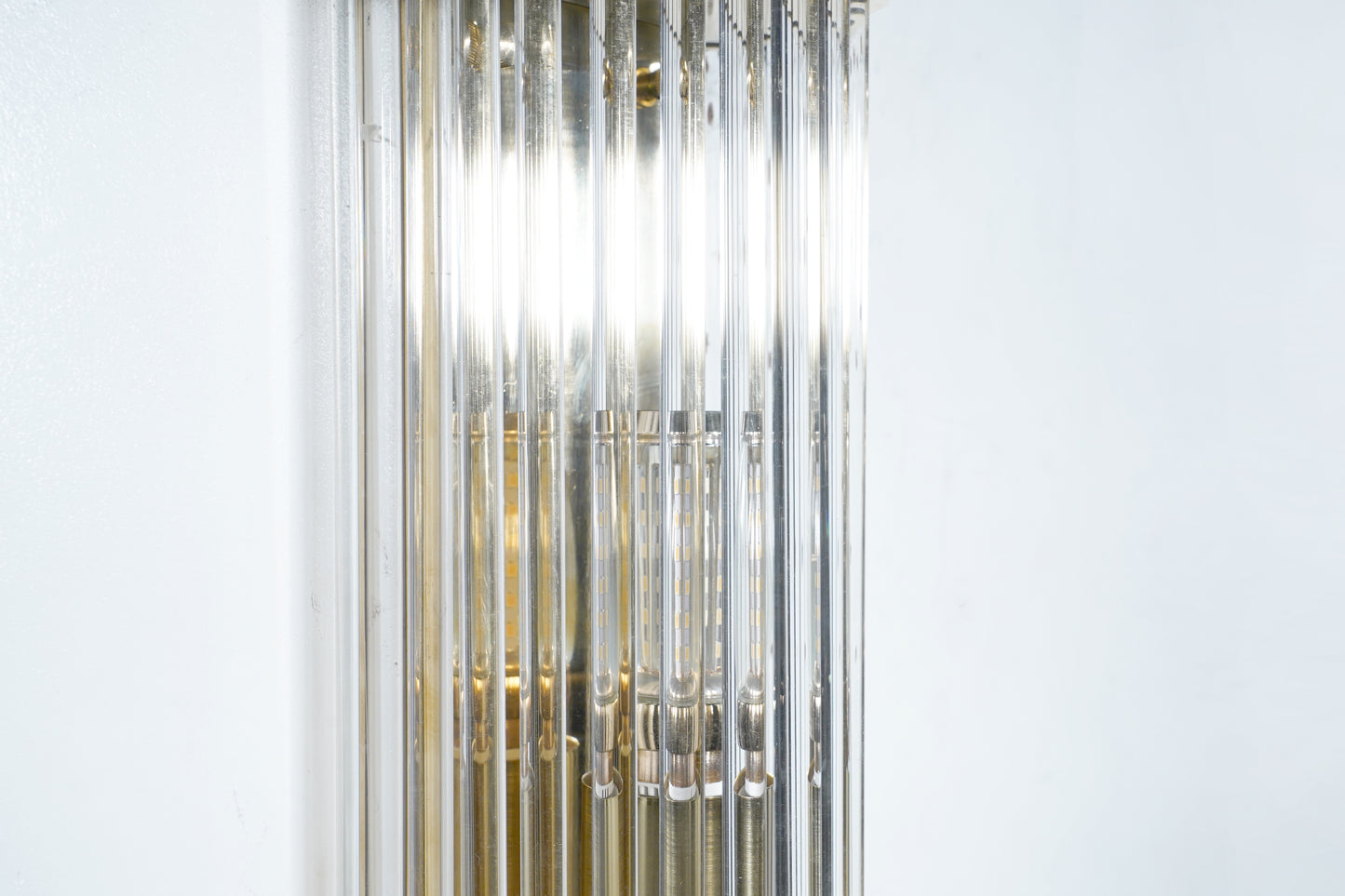 Vertigo - Linear Vintage Industrial Brass and Glass Wall Lamp