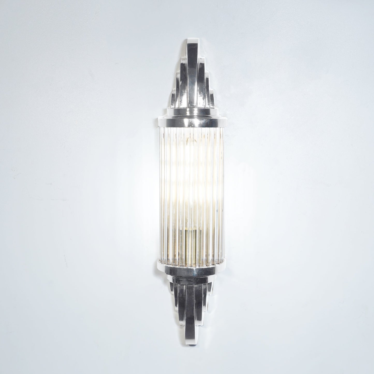 Vertigo - Linear Vintage Industrial Brass and Glass Wall Lamp