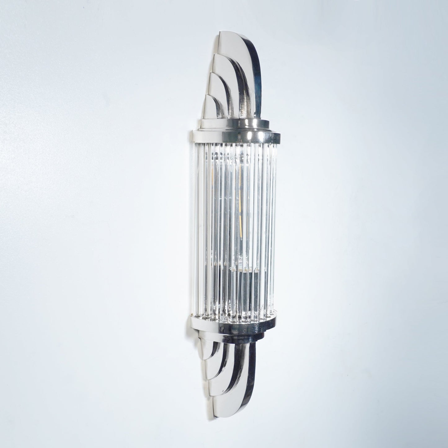 Vertigo - Linear Vintage Industrial Brass and Glass Wall Lamp