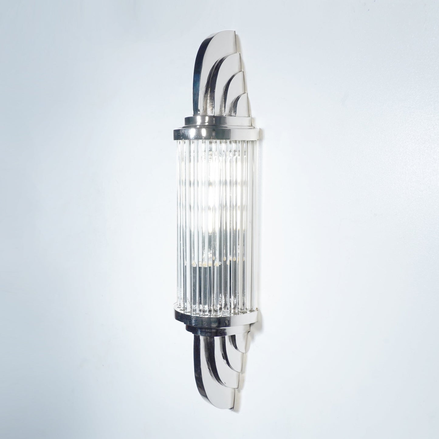 Vertigo - Linear Vintage Industrial Brass and Glass Wall Lamp
