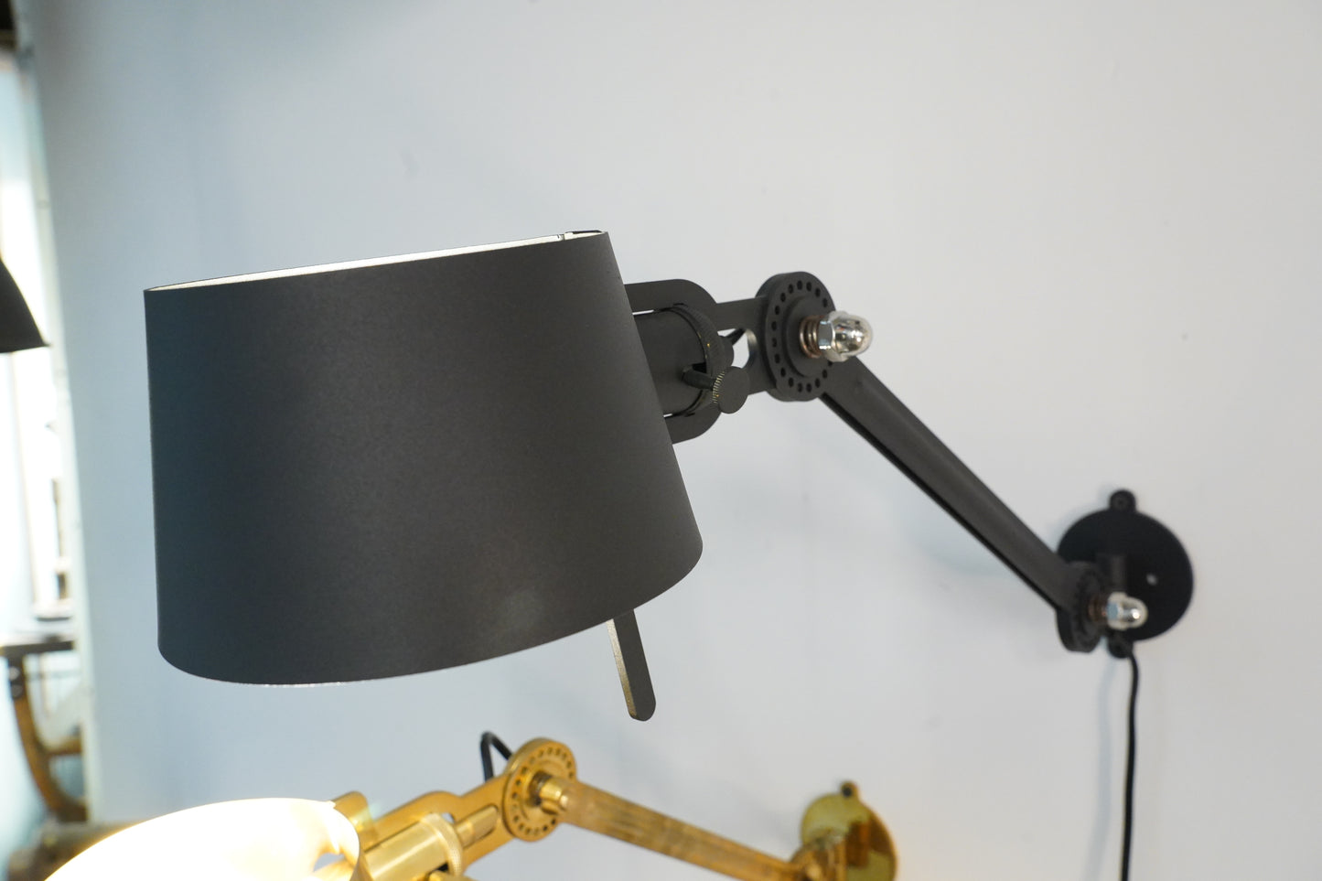 Pivot - Vintage Industrial Wall Sconce With Adjusted Arm and Wire Cord