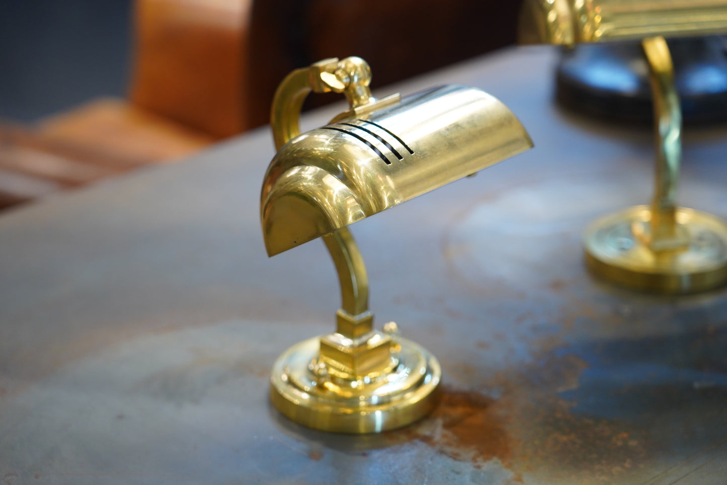 Brass Curves - Vintage Industrial Brass Wall Sconce