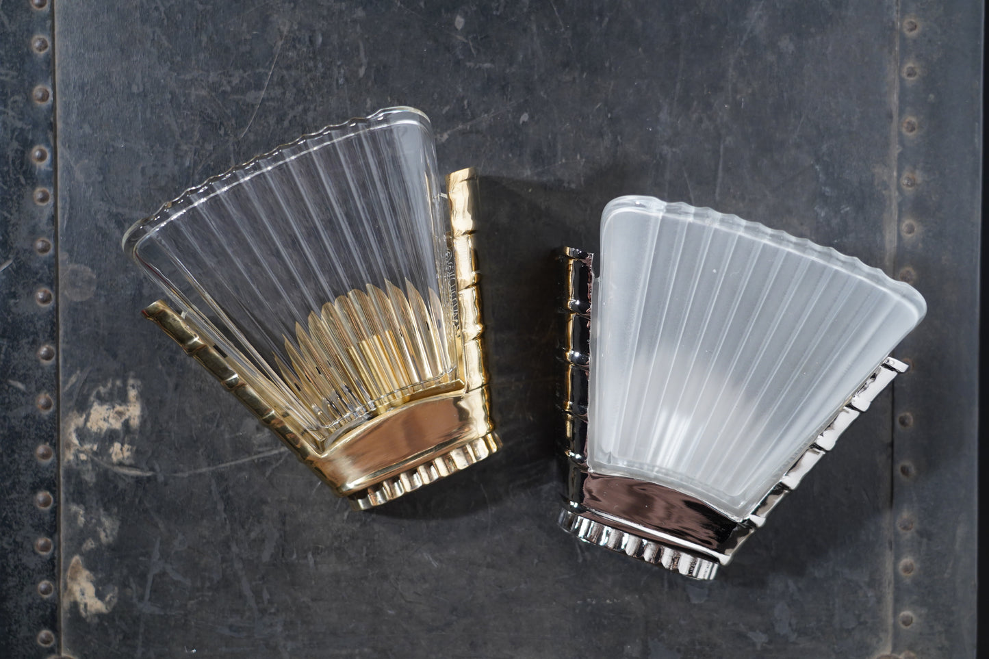 Artico - Vintage Industrial Art-Deco Brass Wall Sconce