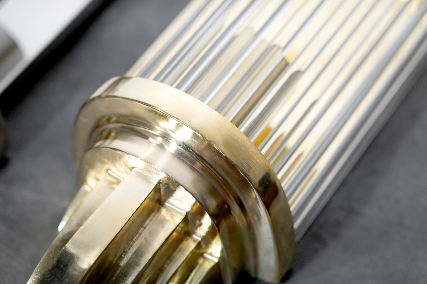 Vertigo - Linear Vintage Industrial Brass and Glass Wall Lamp