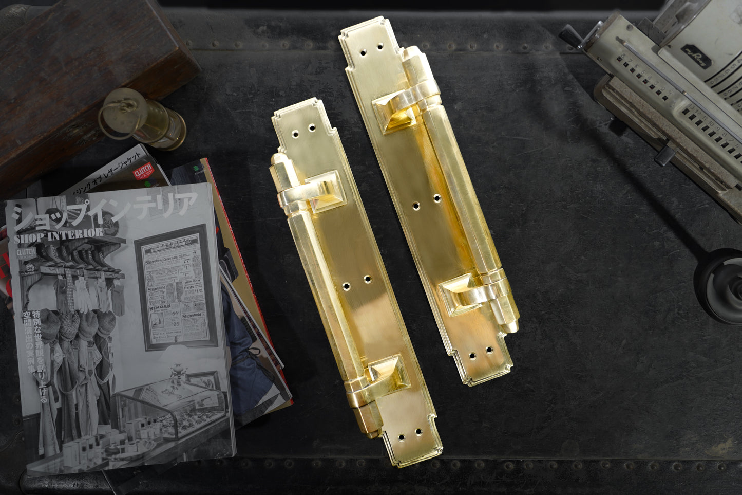 Aegis - Heavy Brass Door Pull Handle Pair