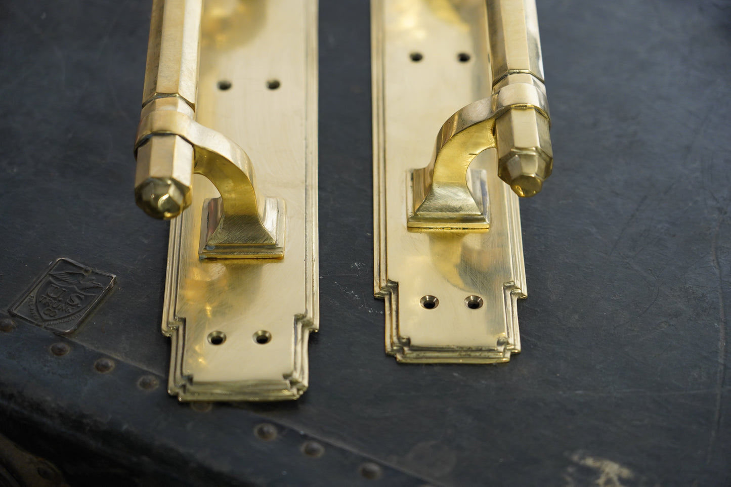 Aegis - Heavy Brass Door Pull Handle Pair