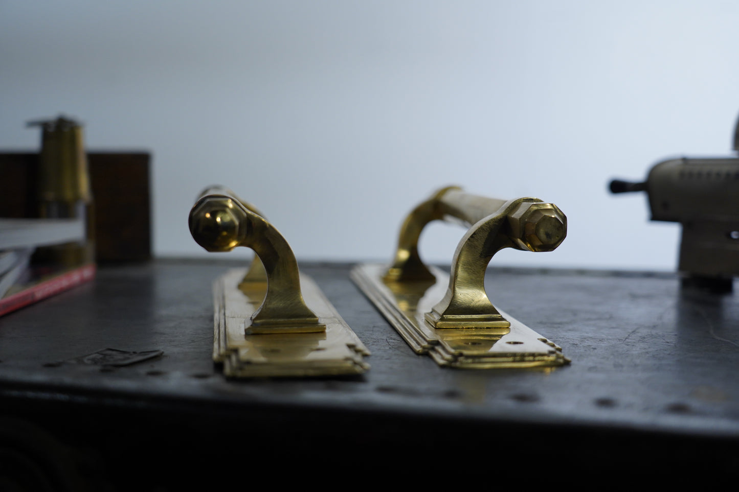 Aegis - Heavy Brass Door Pull Handle Pair