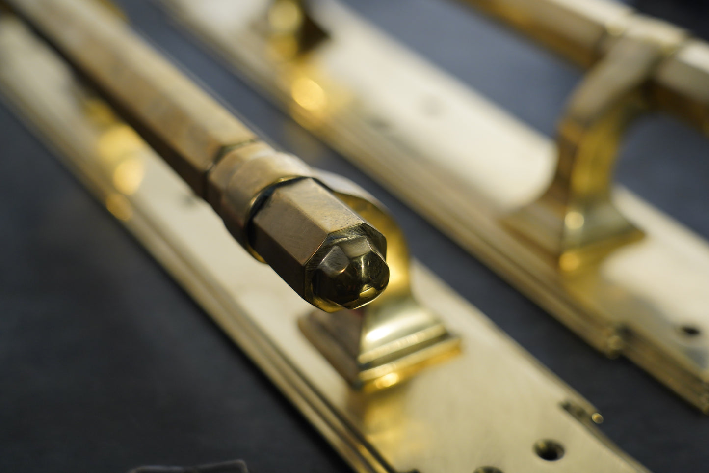 Aegis - Heavy Brass Door Pull Handle Pair