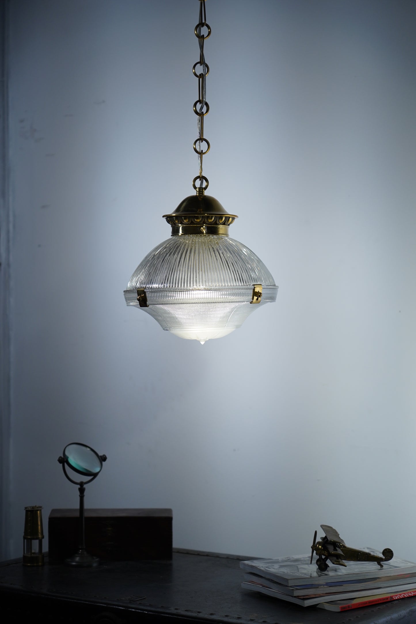 Industrial Forge - Unique Industrial Art-deco Glass Pendant