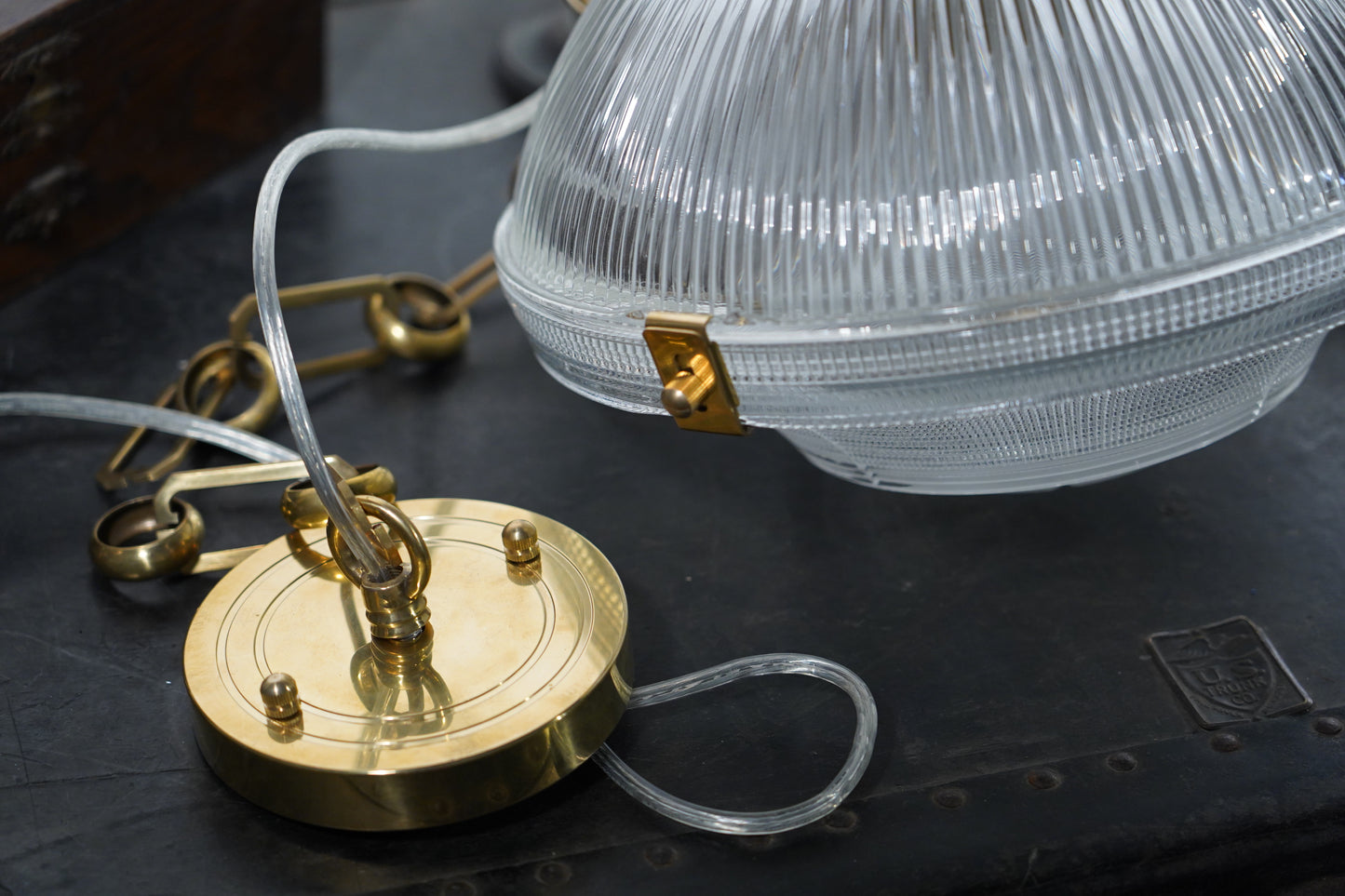 Industrial Forge - Unique Industrial Art-deco Glass Pendant