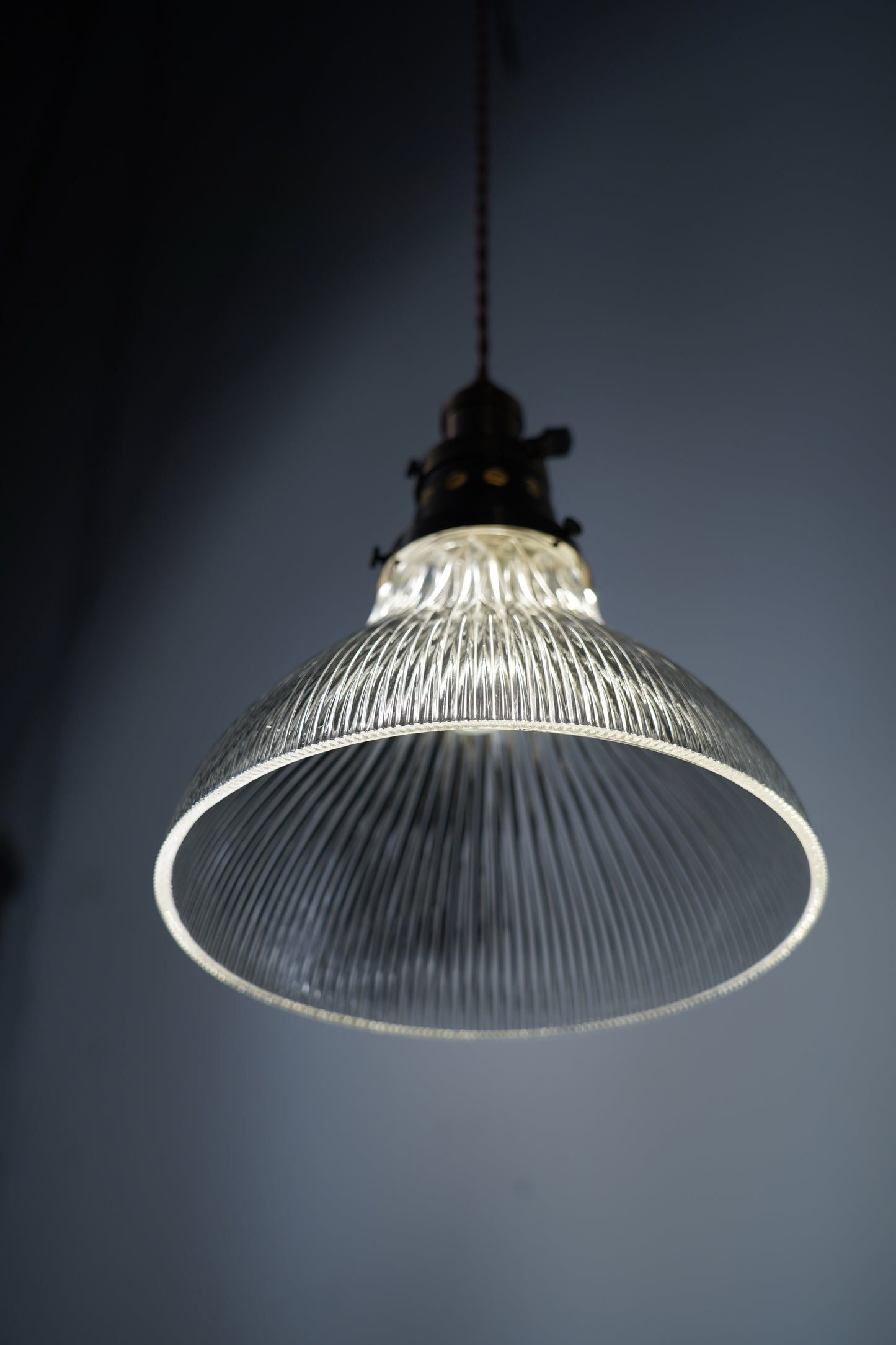 Rope Ray II - Rustic Brass and Glass Pendant Light