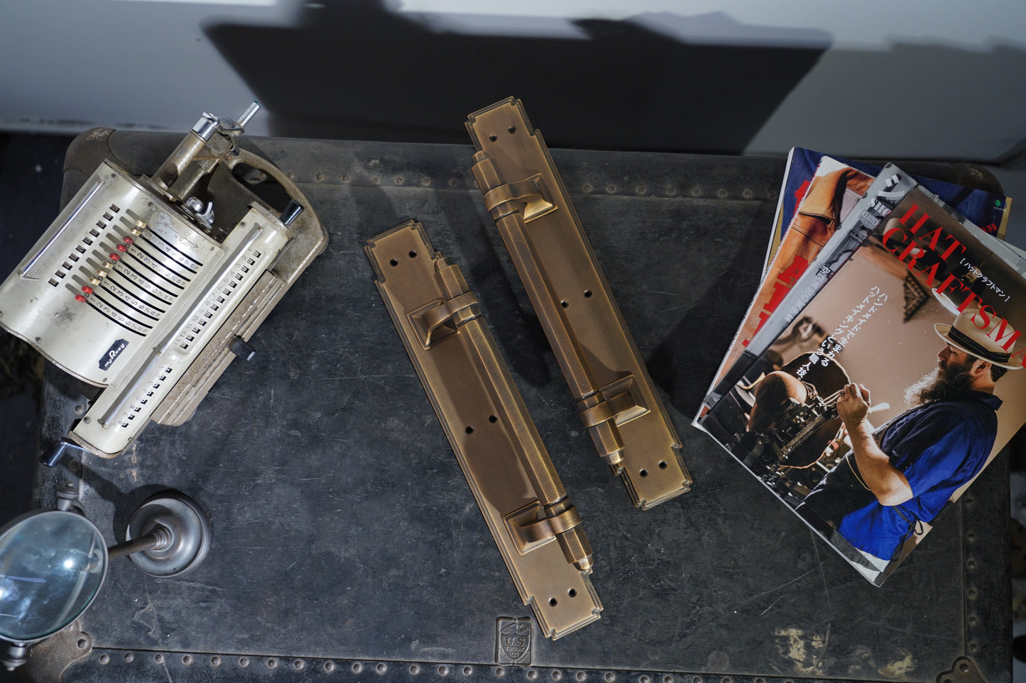 Aegis - Heavy Brass Door Pull Handle Pair