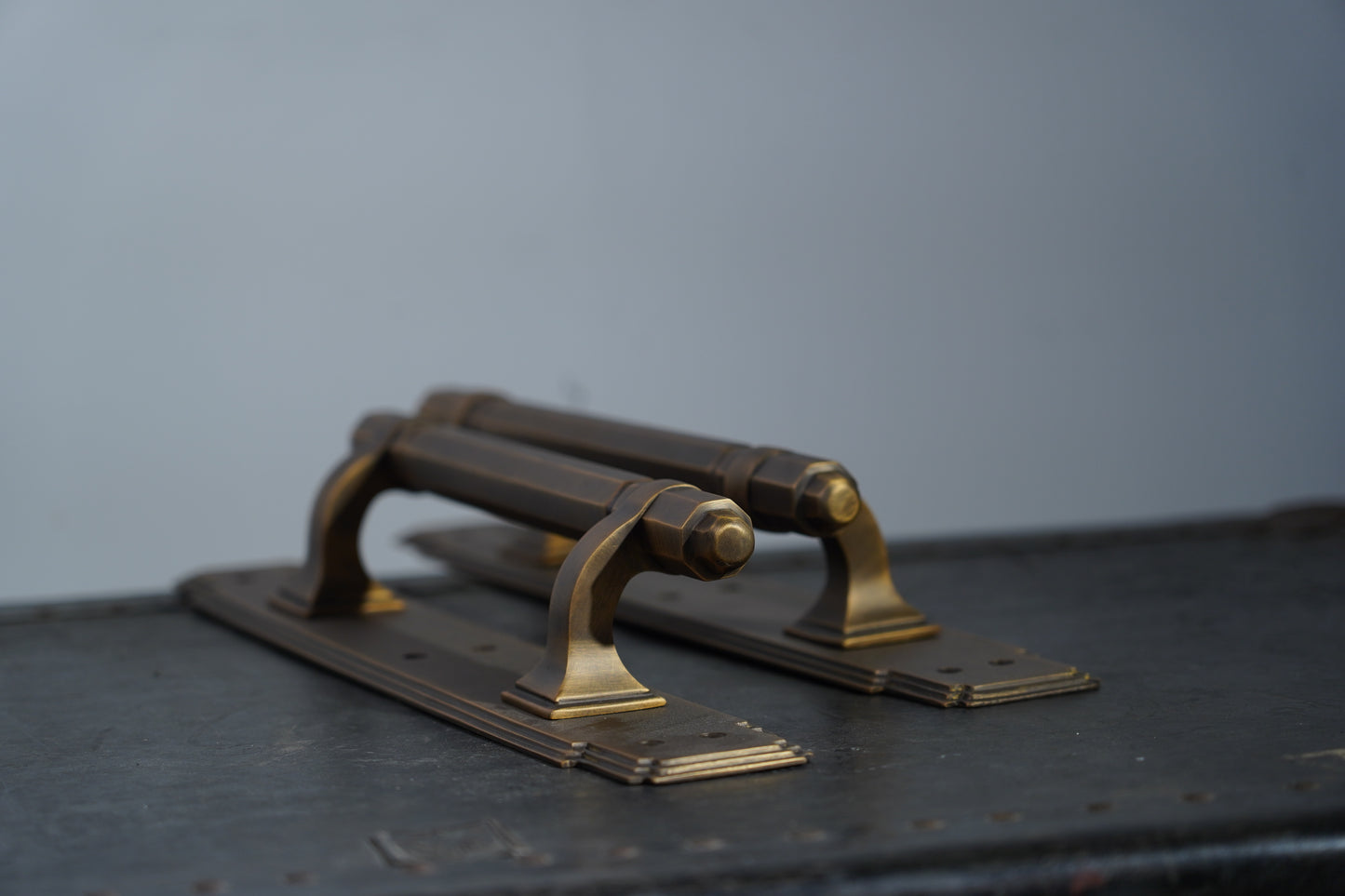 Aegis - Heavy Brass Door Pull Handle Pair