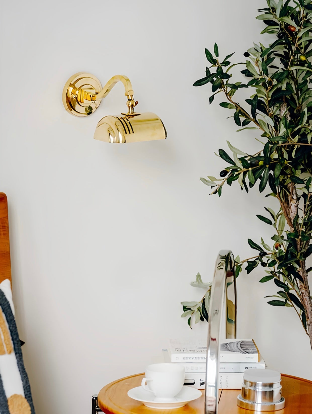Brass Curves - Vintage Industrial Brass Wall Sconce