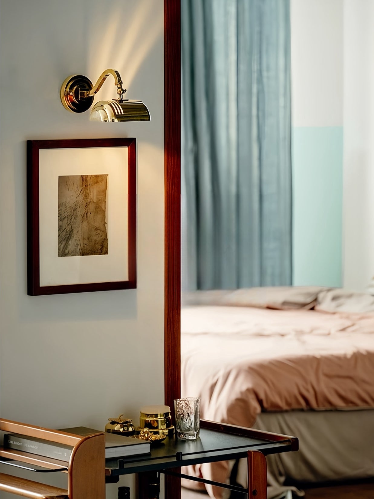 Brass Curves - Vintage Industrial Brass Wall Sconce