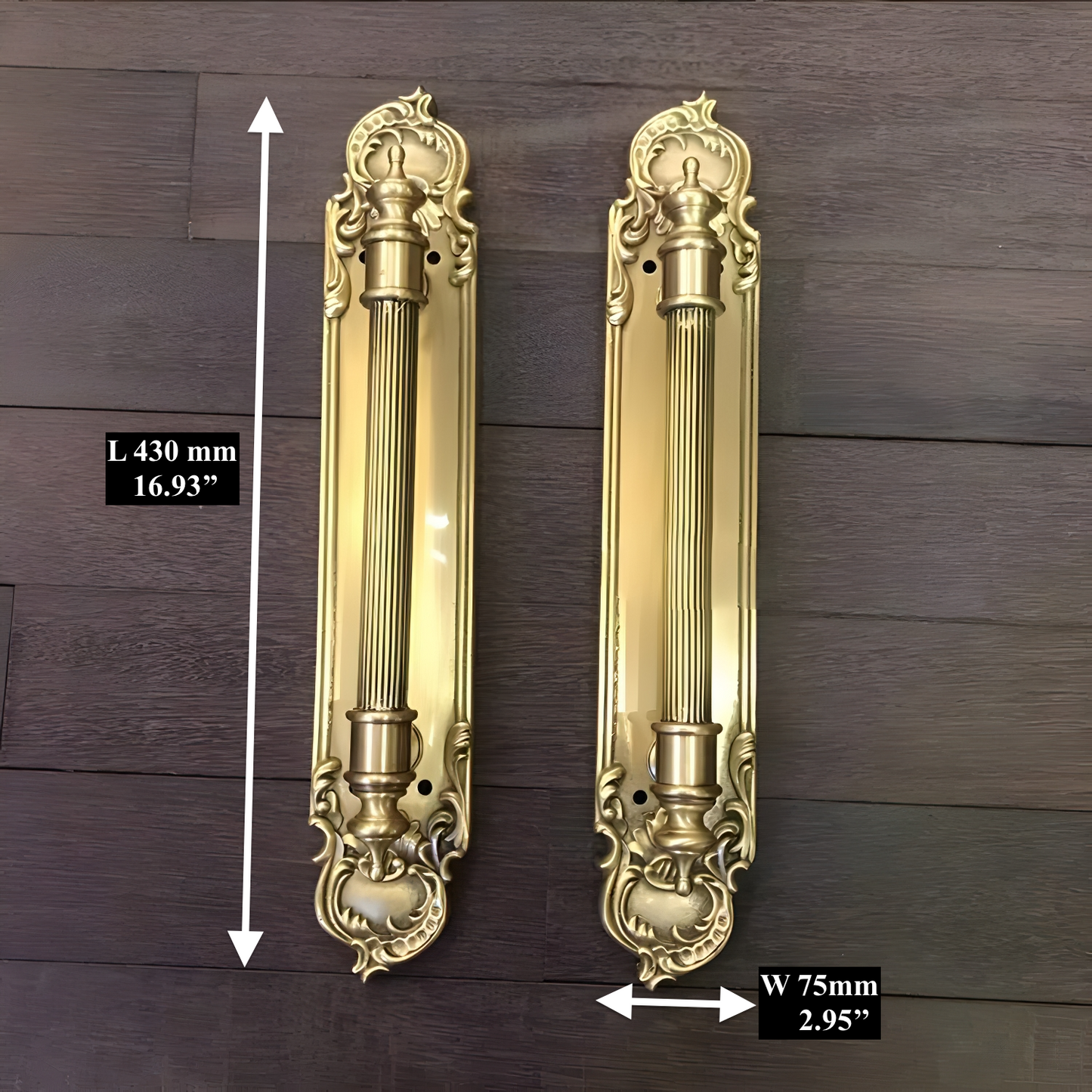 Regal - Brass Door Pull Handle Pair