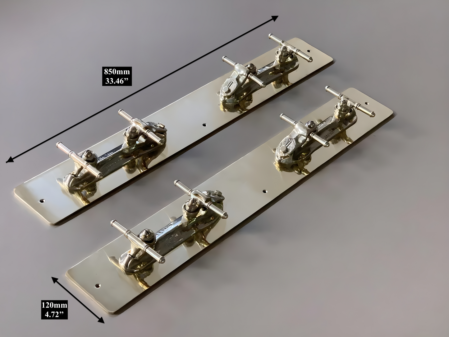 Quadro - Wall-Mounted Brass Clothes Hooks Rack