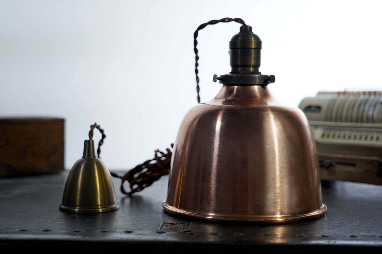 Bell Copper - Vintage Industrial Red Copper Brass Pendant Light