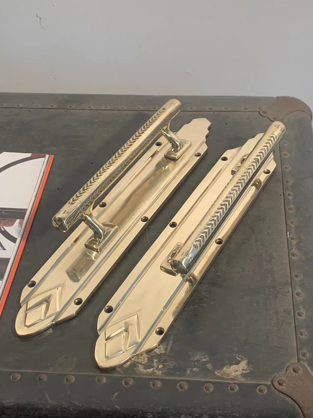 Bronze Forge - Brass Door Pull Handle Pair