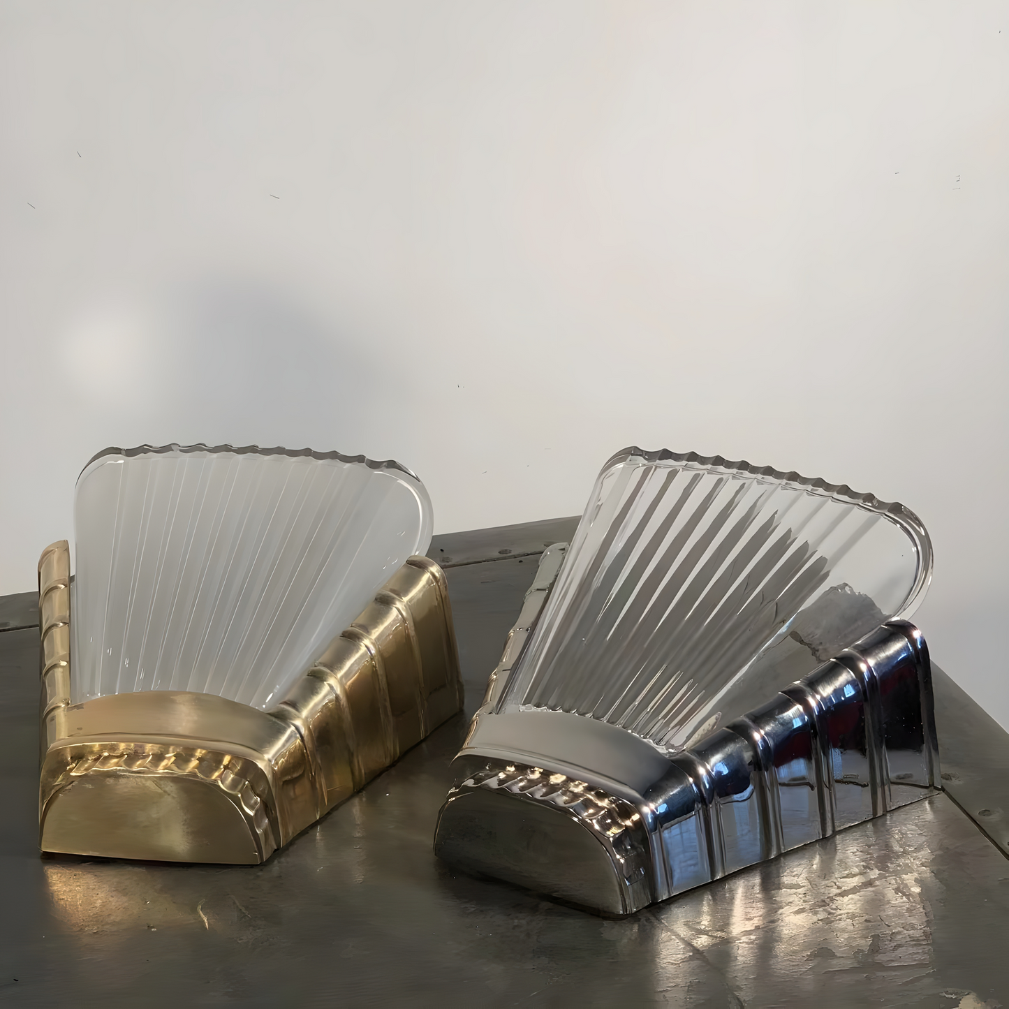 Artico - Vintage Industrial Art-Deco Brass Wall Sconce