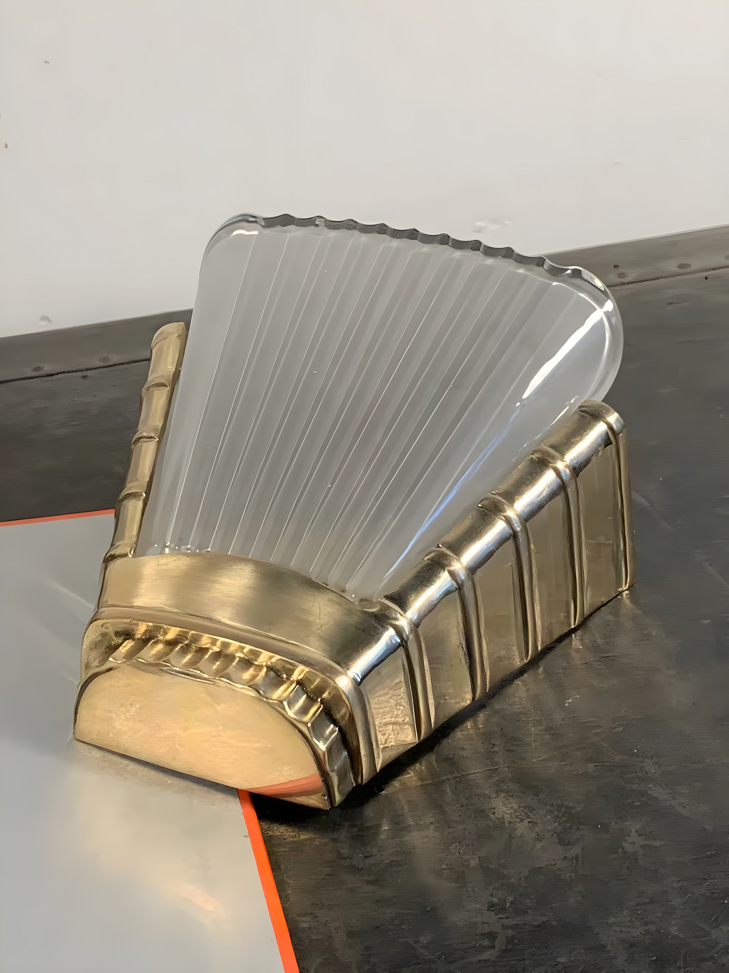 Artico - Vintage Industrial Art-Deco Brass Wall Sconce