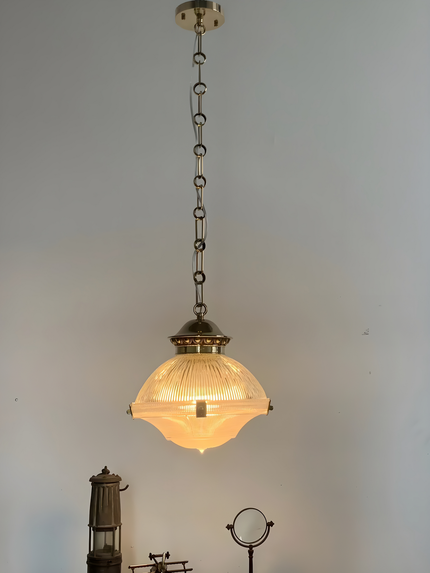 Industrial Forge - Unique Industrial Art-deco Glass Pendant