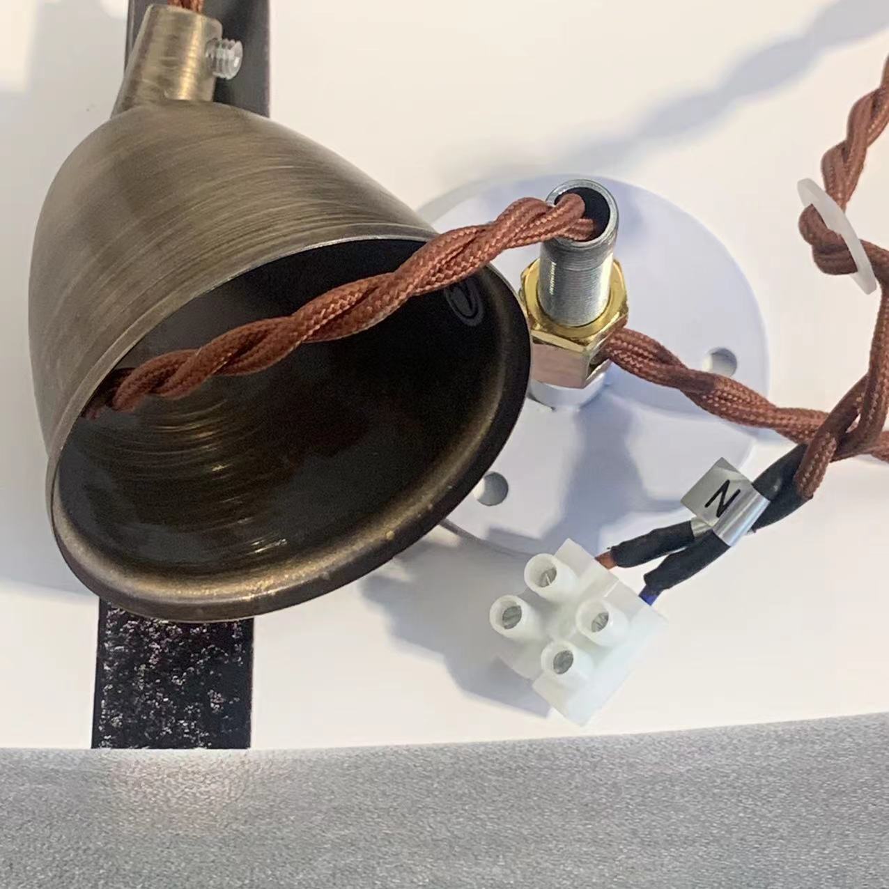 Rope Ray II - Rustic Brass and Glass Pendant Light