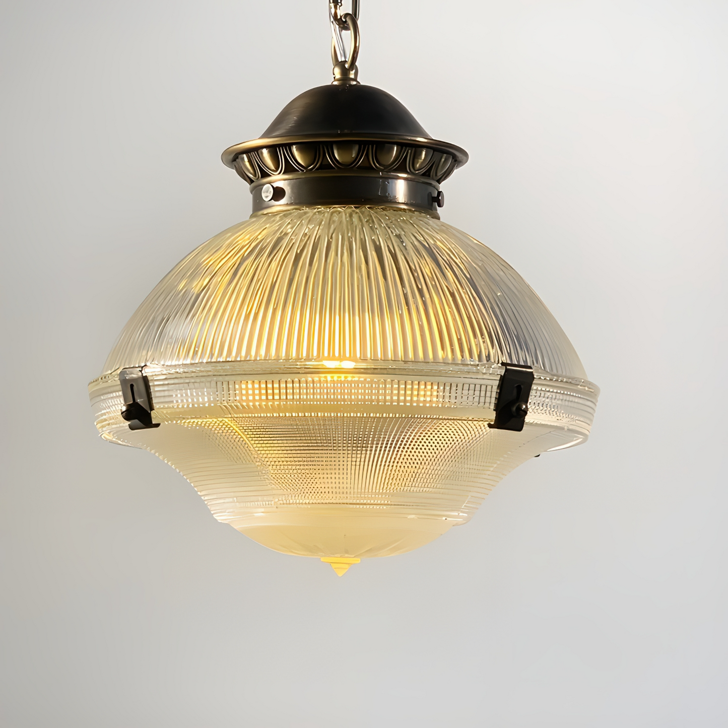 Industrial Forge - Unique Industrial Art-deco Glass Pendant