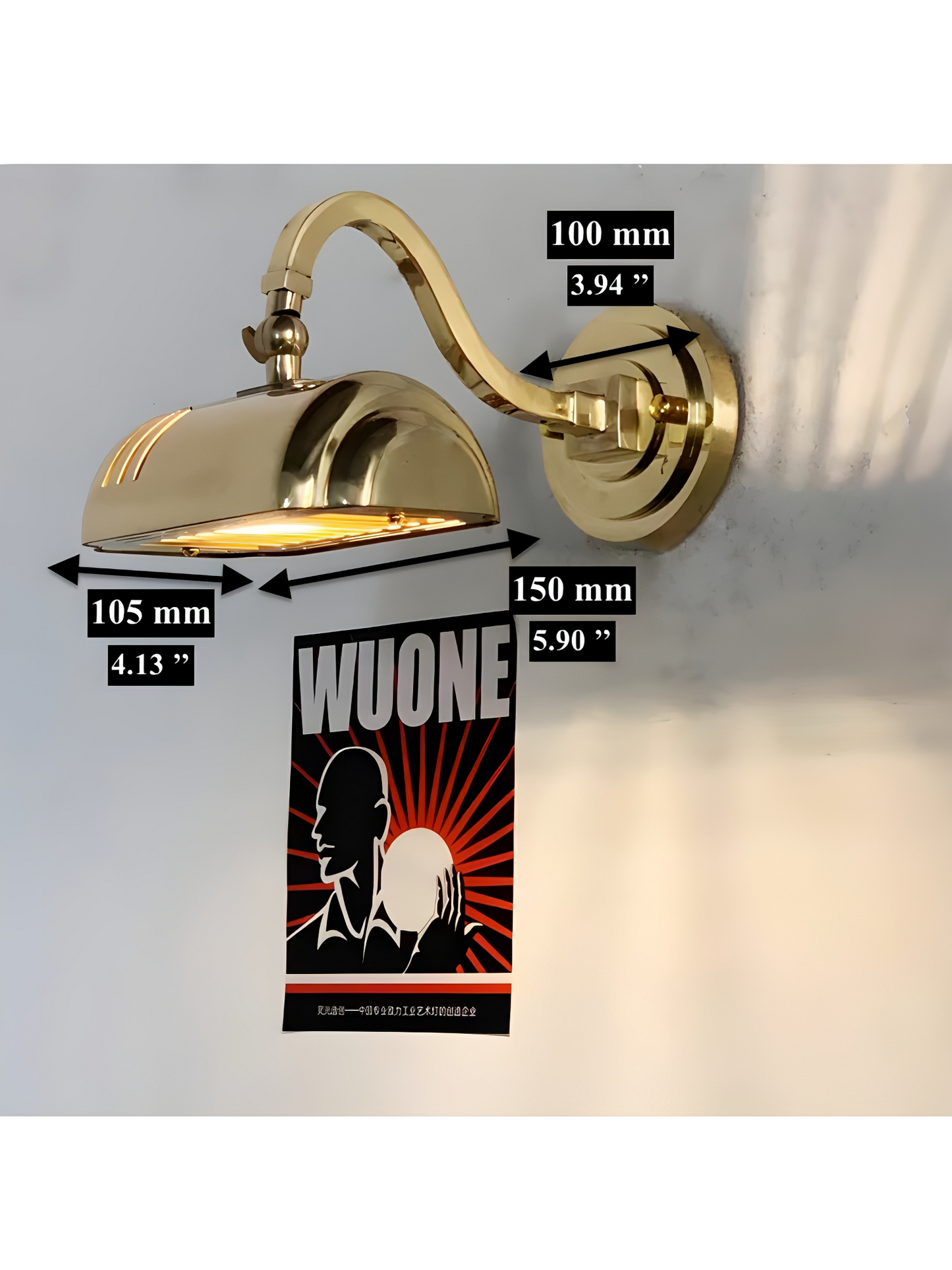 Brass Curves - Vintage Industrial Brass Wall Sconce