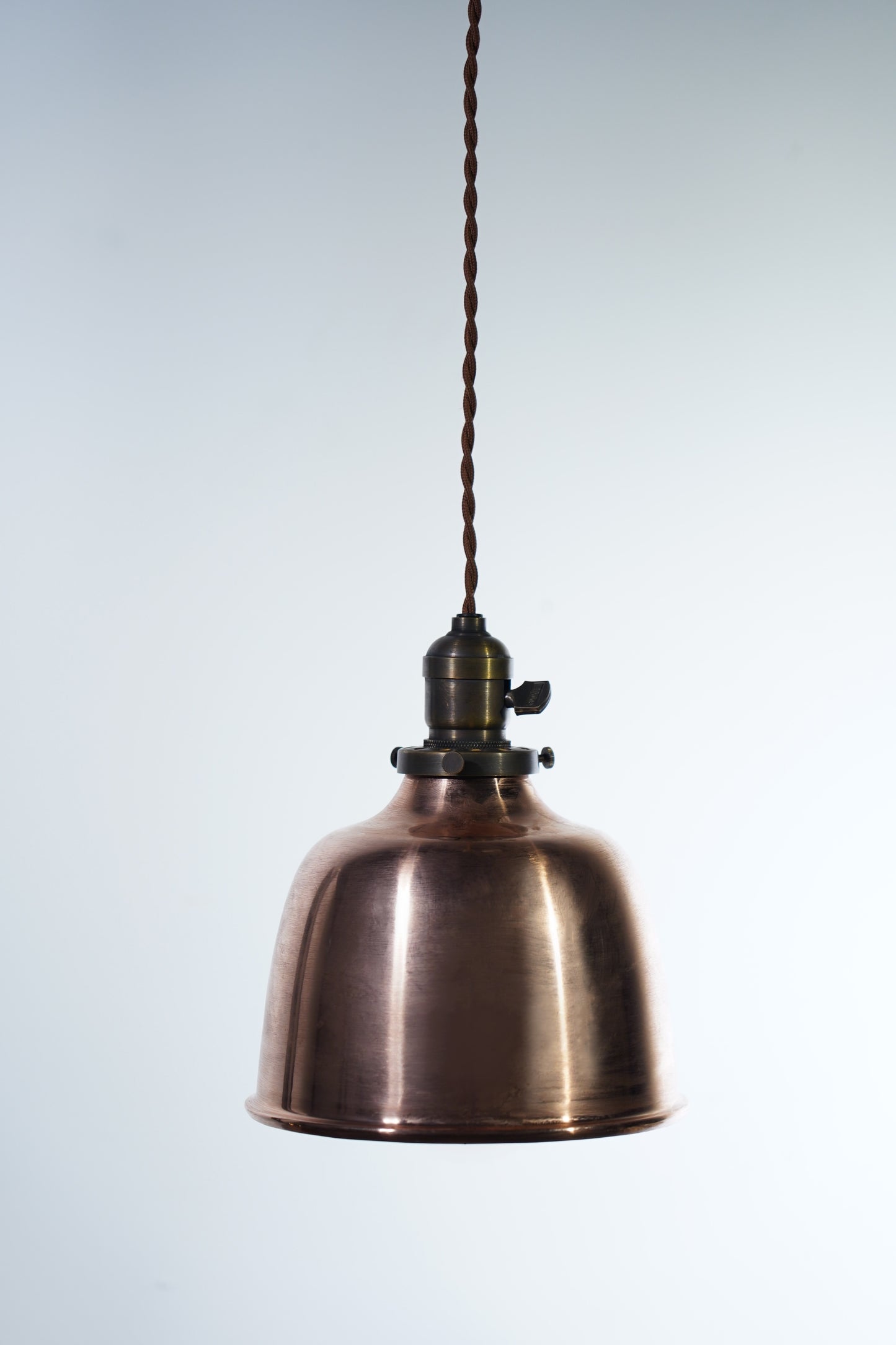 Bell Copper - Vintage Industrial Red Copper Brass Pendant Light