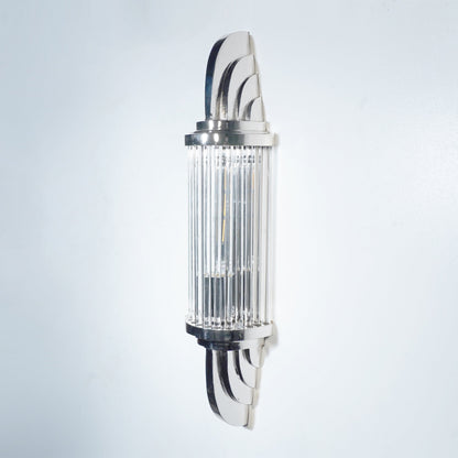 Vertigo - Linear Vintage Industrial Brass and Glass Wall Lamp