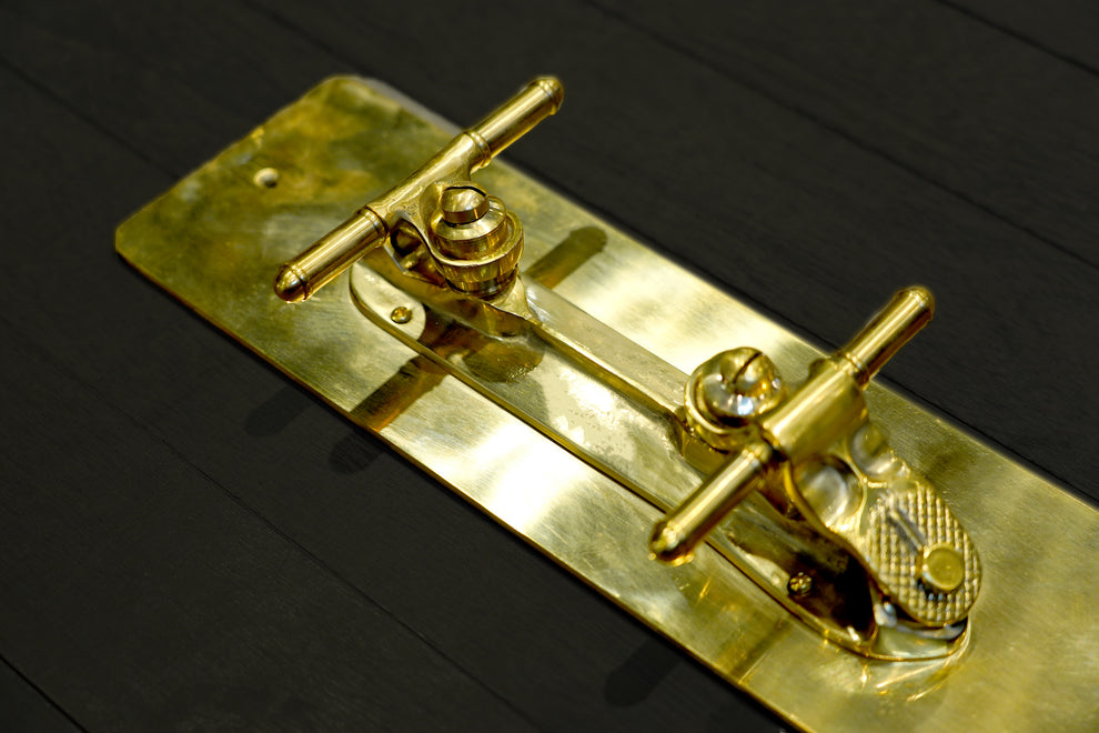 Vintage Industrial Solid Brass Wall-Mounted Clothes Rack with 4 Hooks ...