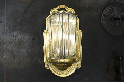 Elega - Vintage Art-Deco Brass Wall Sconce