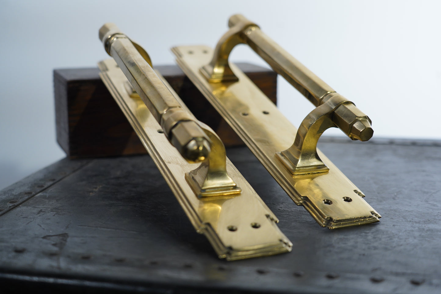 Aegis - Heavy Brass Door Pull Handle Pair