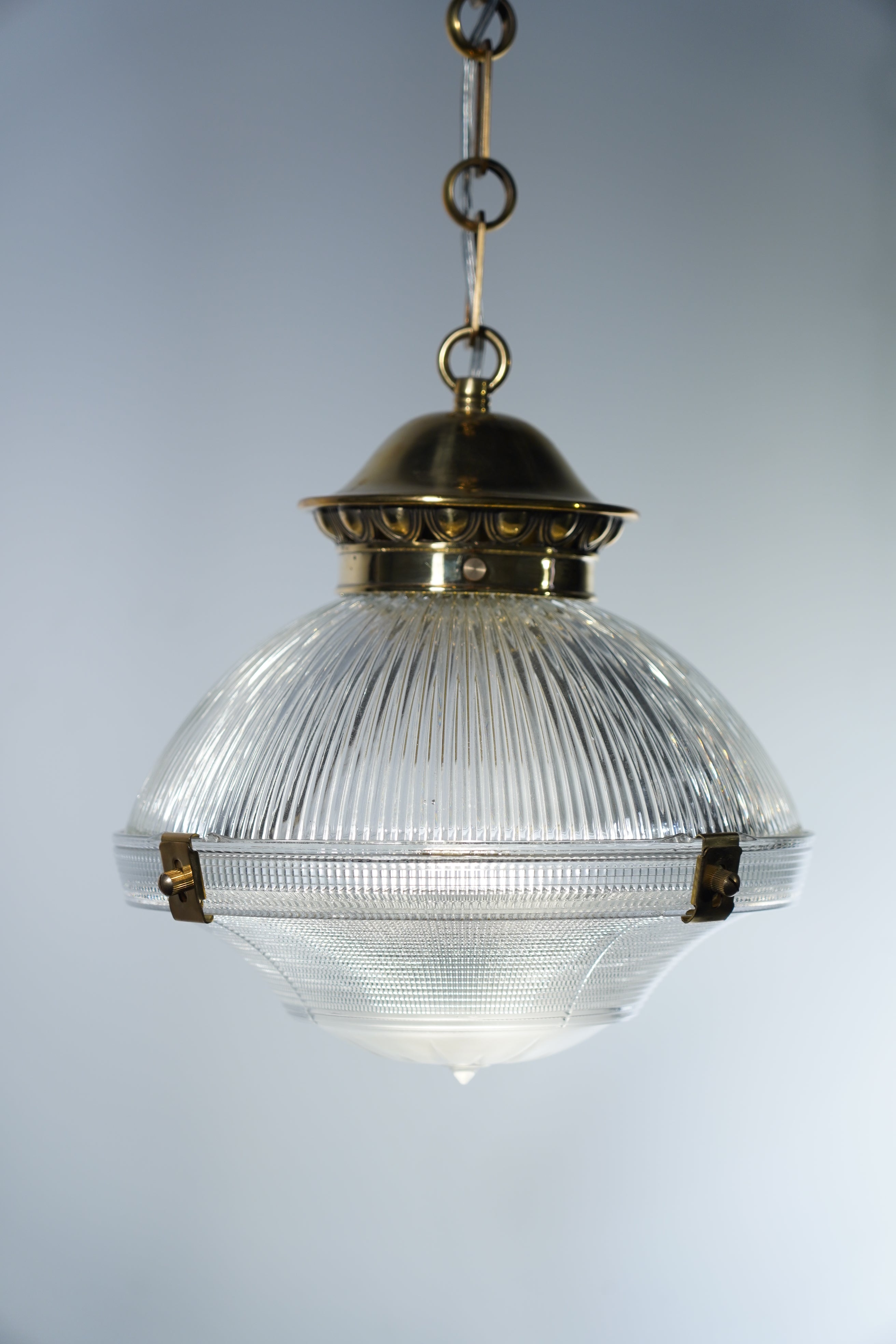 Faceted glass shop pendant light