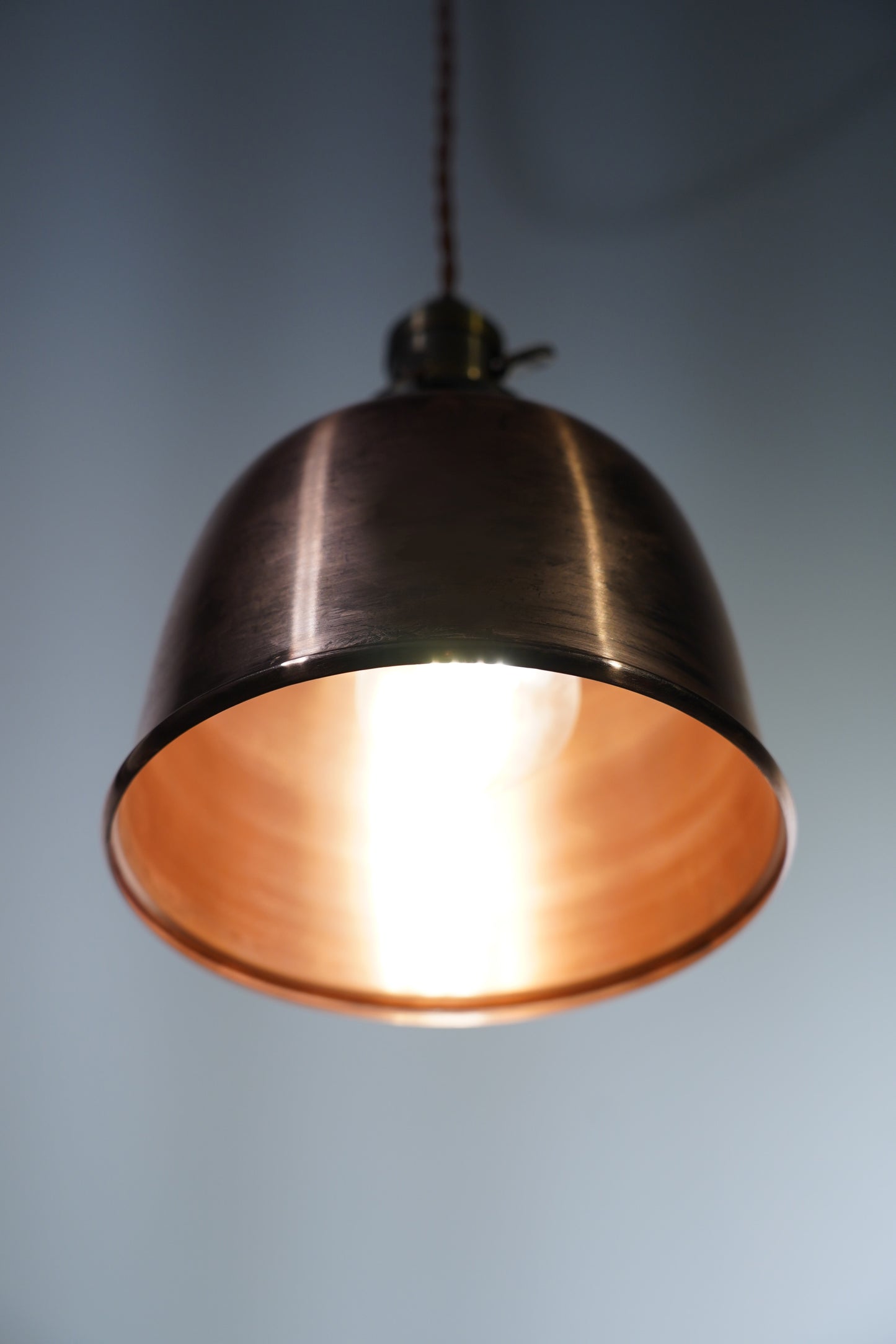 Bell Copper - Vintage Industrial Red Copper Brass Pendant Light