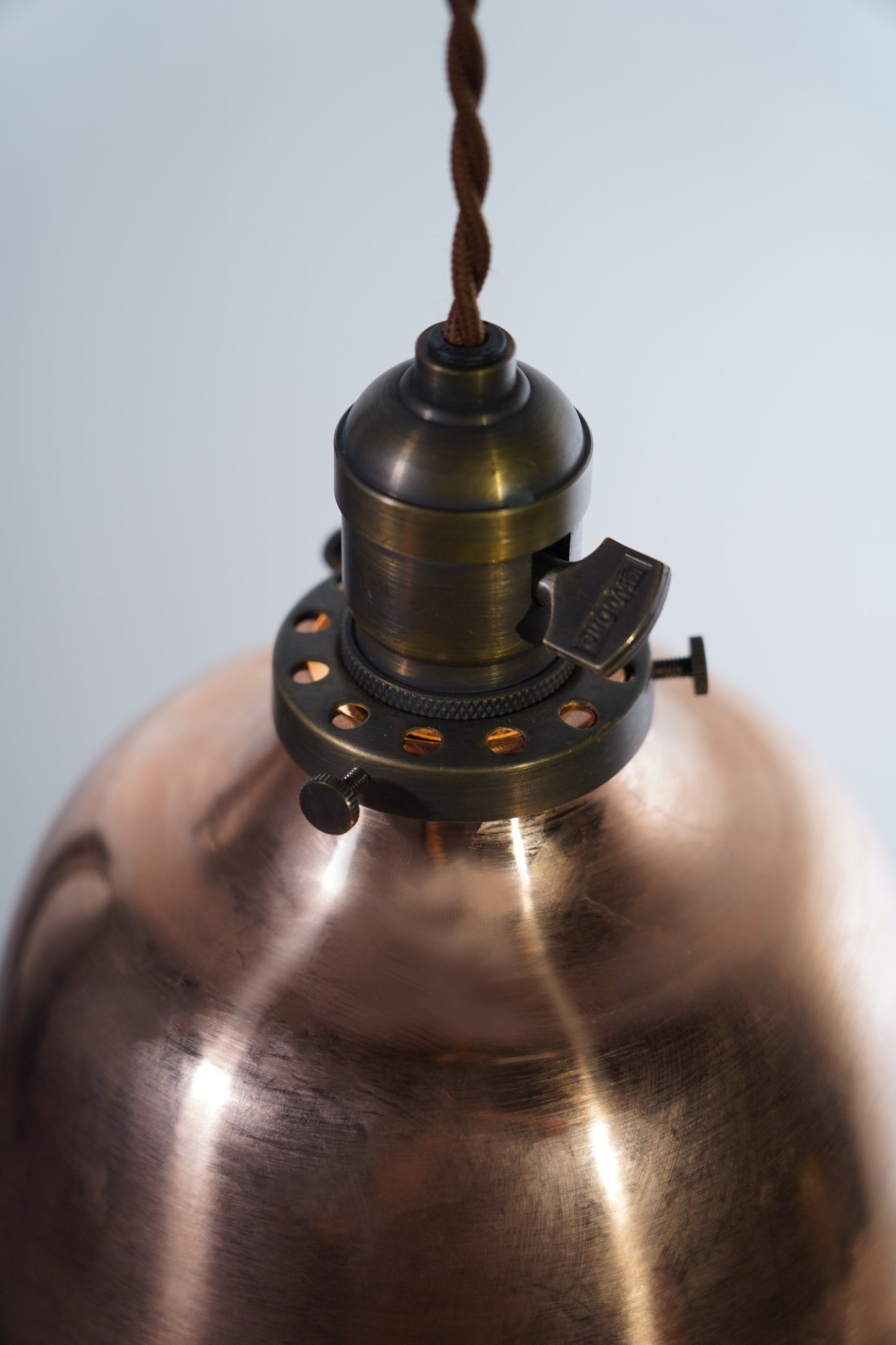 Bell Copper - Vintage Industrial Red Copper Brass Pendant Light