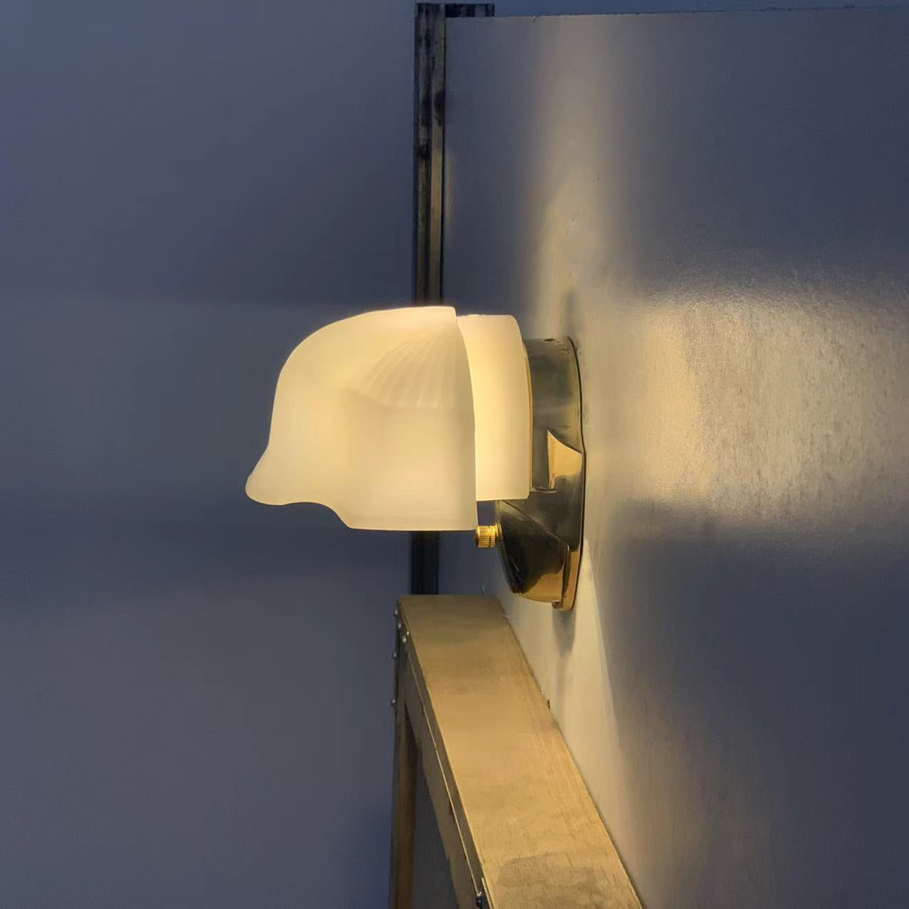 Lumina - Art-Deco Milky White Glass Wall Sconce